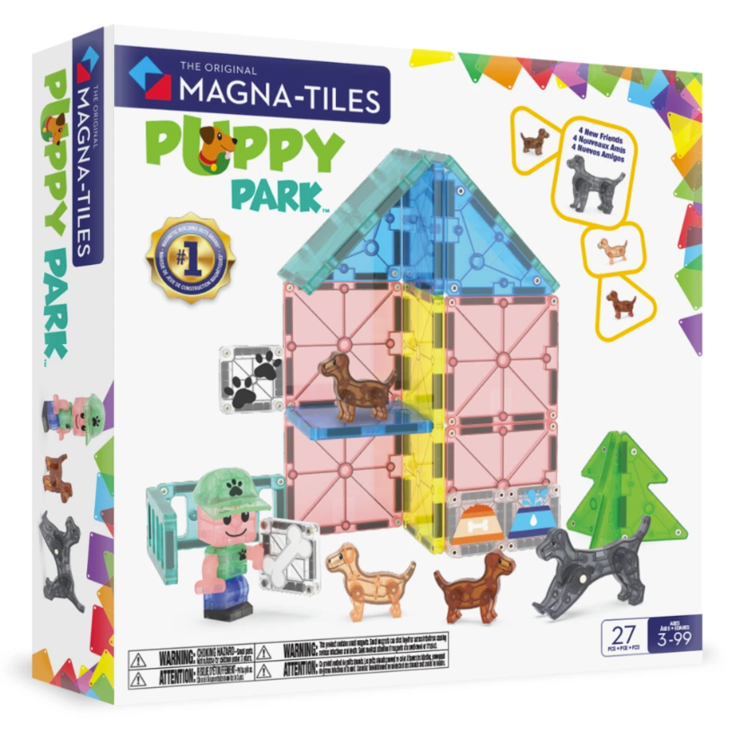Magna-Tiles Puppy Park 27 pieces - magnetic building set with dogs for  children from 3 years | 68travel