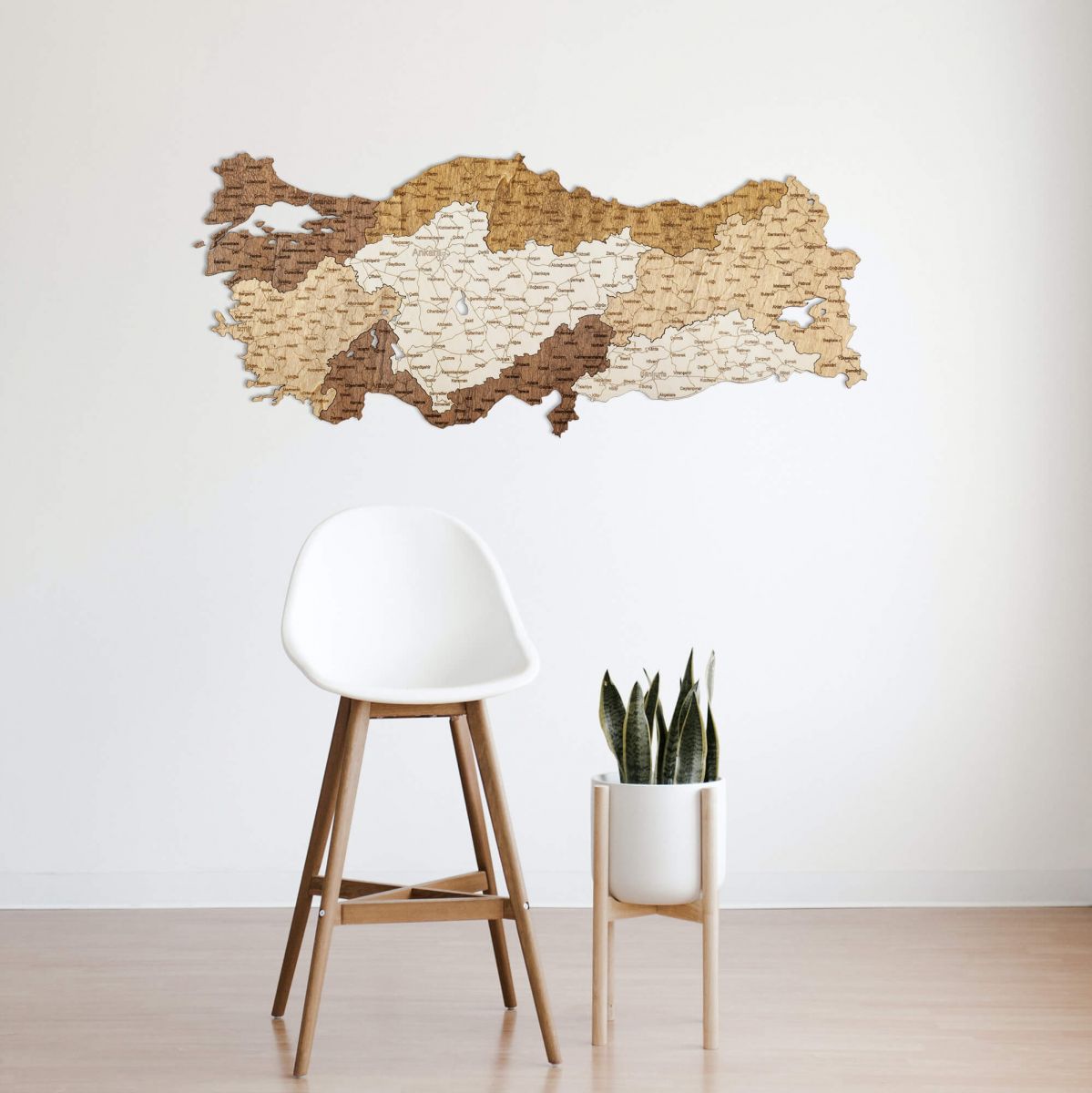 トルコの木製地図 | 68travel